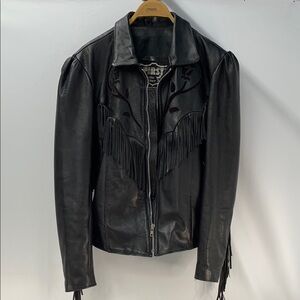 FIRST GENUINE LEATHER FRINGE JACKET FTL-03-069
